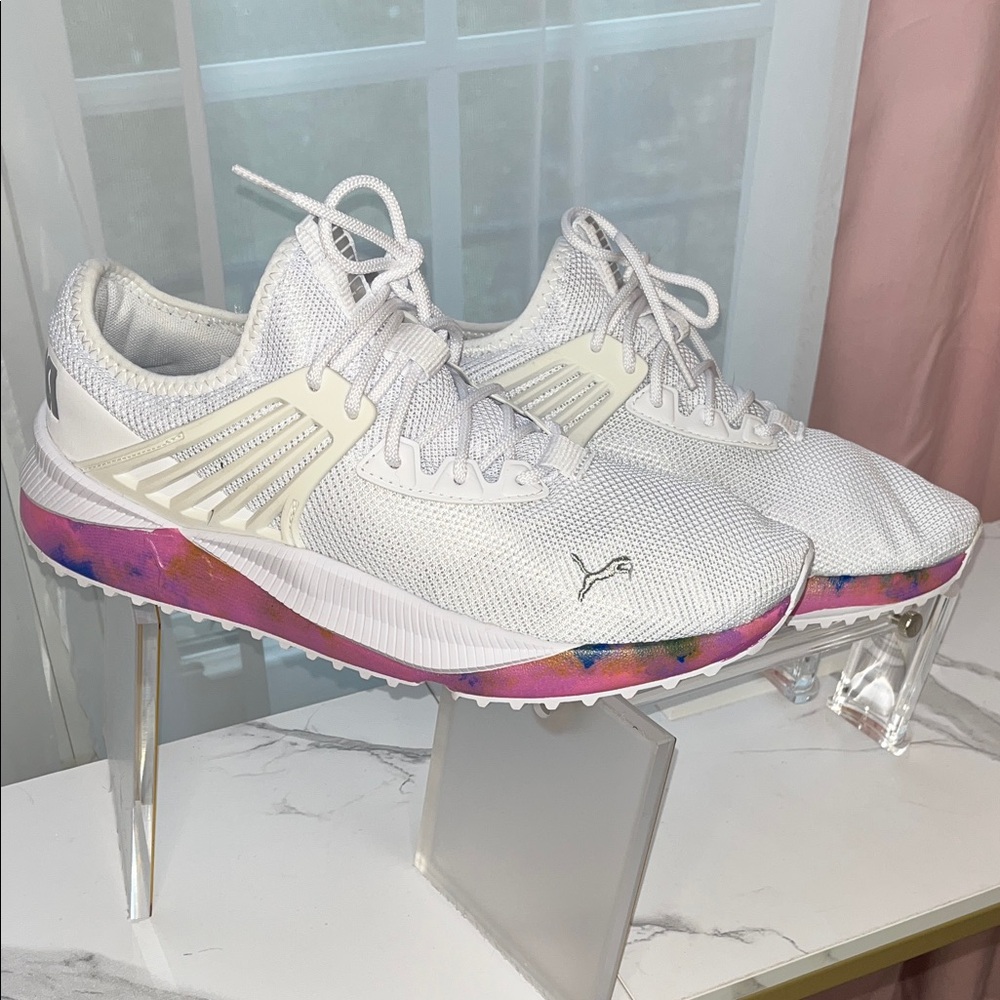 Puma Women's White and Multicolor Athletic Shoes -Size 11 - Picture 3 of 9